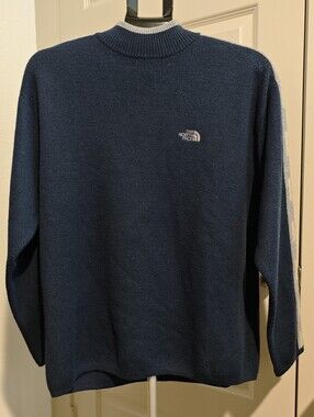 The North Face Men's Long-Sleeve Mock-Neck Sweater — Blue Size M/M
